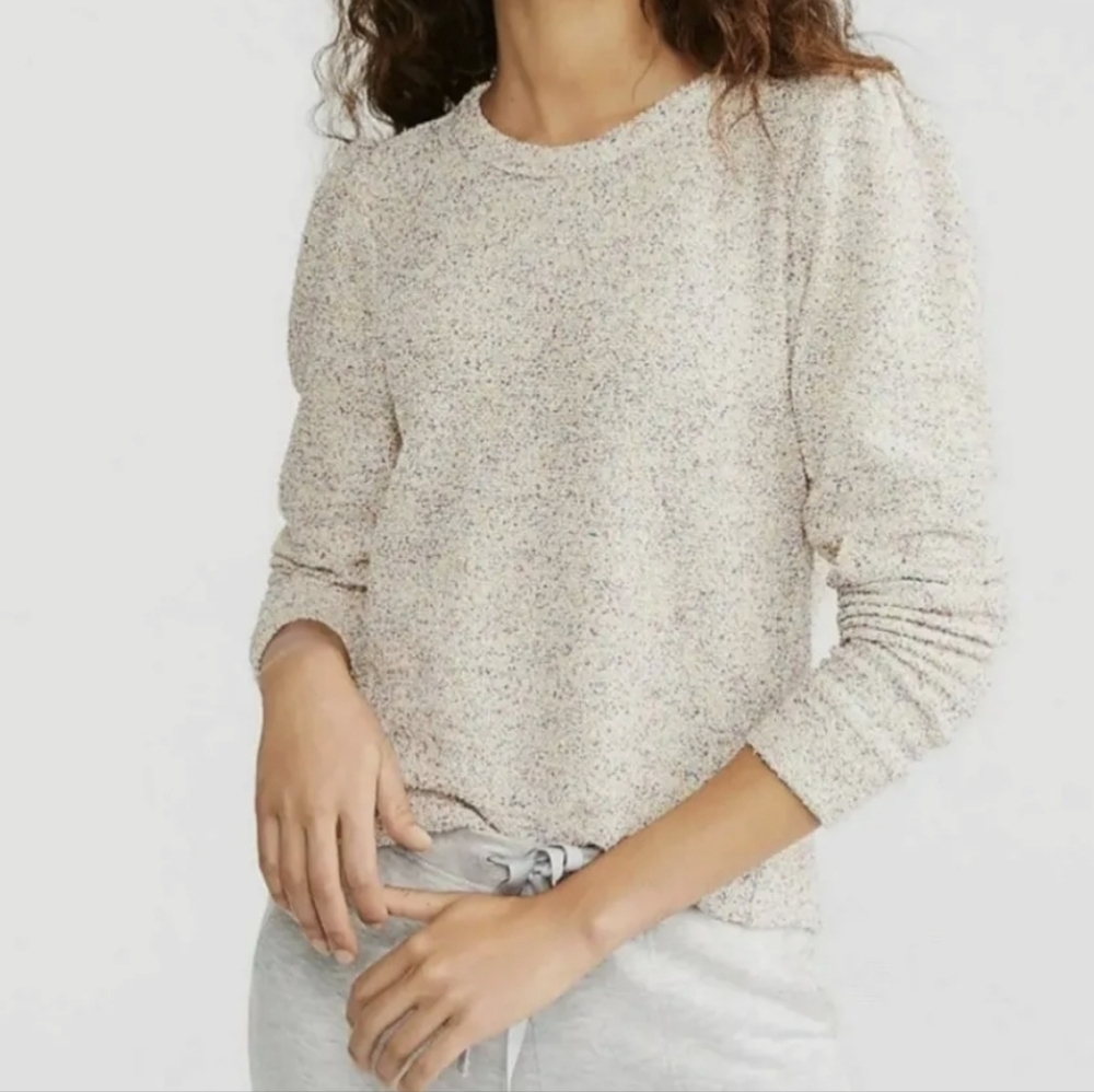 Lou & Grey Cream Speckled Crewneck Sweatshirt